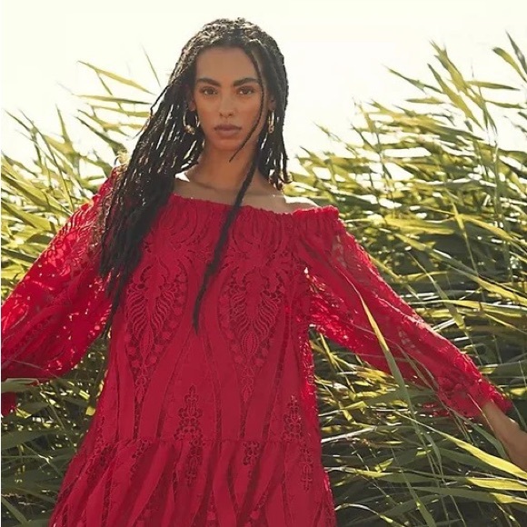 Delfi Off-The-Shoulder Midi Dress s-m new - Picture 5 of 10